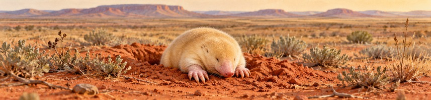 Block Four visual identity — burrowing marsupial mole